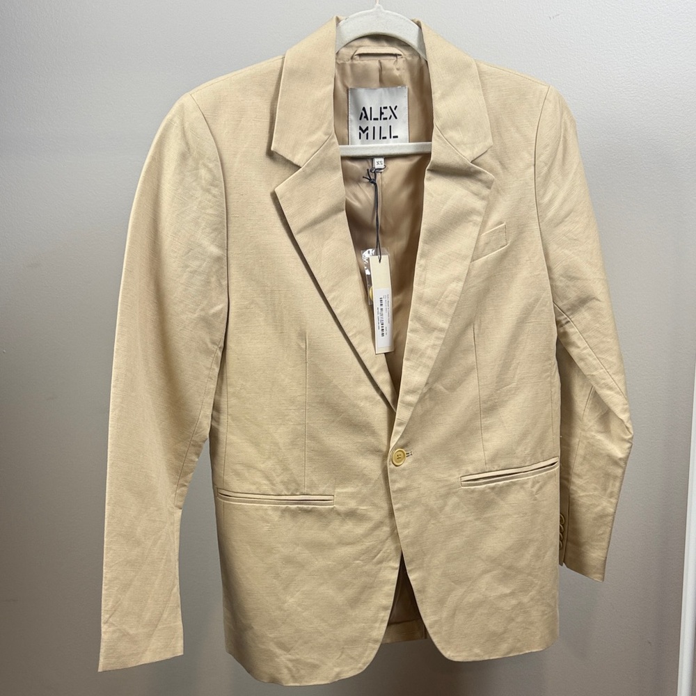 💠NWT ALEX MILL Linen Blazer (XS)